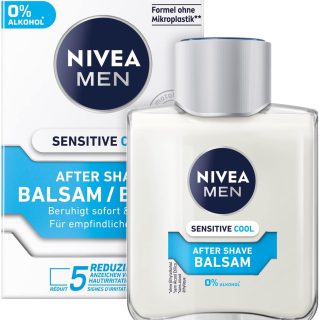 NIVEA MEN Sensitive Cool After Shave Balsam (100 ml), beruhigendes After Shave für Männer, Hautpflege nach der Rasur mit Kamille und Vitamin E