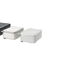 Ikea Rensare Kleidersack-Set 3-teilig kariert grau schwarz 104.612.08