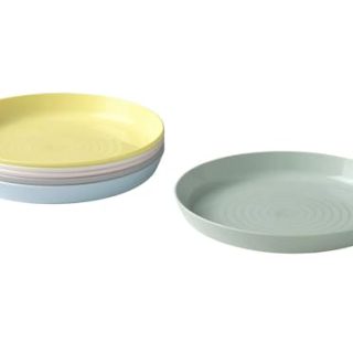 IKEA Kalas Teller, verschiedene Pastellfarben, 6 Stück, BPA-frei