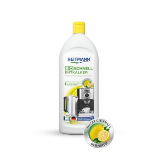 HEITMANN Bio-Schnell-Entkalker: Effizienter Entkalker für Kaffeemaschine & Heißwassergeräten, Umweltverträglich & lebensmittelsauber, mit Citronensäure, Milchsäure & Apfelsäure, gegen Keime, 250 ml