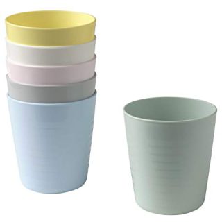 IKEA Kalas Baby/Kleinkind Kunststoff Trinkbecher, verschiedene Pastellfarben, 6 Stück, BPA-frei
