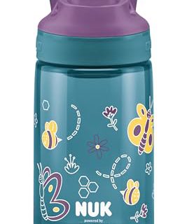 NUK By Contigo Easy Sip Cup | Trinkflasche für Kinder (ab 4 Jahren) | auslaufsicher | Hergestellt aus strapazierfähigem Tritan | BPA-frei | spülmaschinenfest | 420 ml | Natur