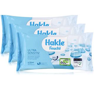 Hakle Feucht Ultra Sensitiv 42 Blatt Feuchtes Toilettenpapier Nachfüller (3er Pack)