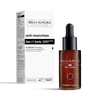 BELLA AURORA - Intensives Anti Pigmentflecken Serum Bio10 Forte 30 ml, Depigmentierungsserum für Alle Hauttypen Geeignet, Reduziert Dunkle Flecken, Altersflecken, Sonnenflecken im Gesicht