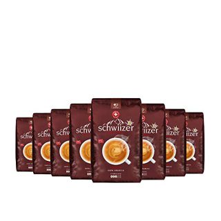 Schwiizer Schüümli Crema Kaffeebohnen, 8er Pack, 8 x 1000g
