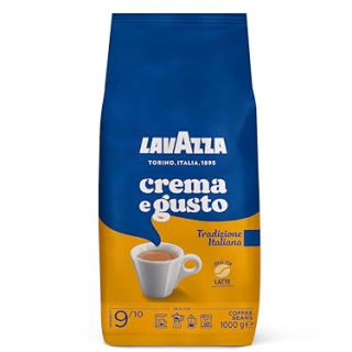 Lavazza, Crema e Gusto Tradizione Italiana, Geröstete Kaffeebohnen, mit Würzigen Aromatischen Noten, Ideal für einen Espresso, Arabica und Robusta Kaffeebohnen, 1 kg Packung
