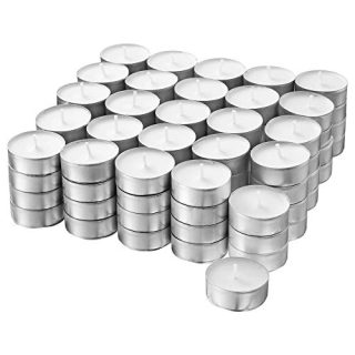 Ikea Kerze, Wachs, Weiß, 100 Stück