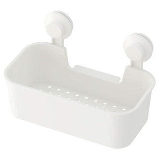 IKEA ASIA TISKEN Korb mit Saugnapf, weiß