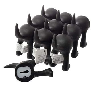 Ikea BASTIS Wandhaken mit Hundeschwanz, 12 cm, Schwarz, 10 Stück