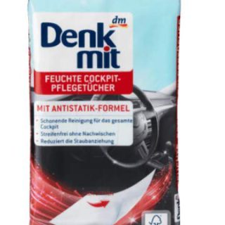 Denkmit Feuchttücher - Autopflege, 20 Stück, unparfümiert