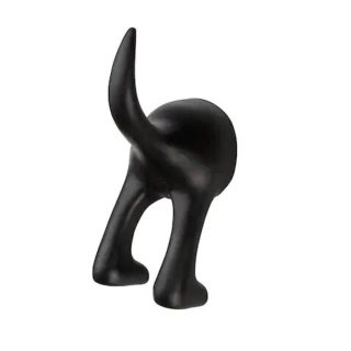 Bastis Ikea Hunde-Haken für Hut, Mantel, Schlüssel, Wandmontage, Schwarz, 2 Stück