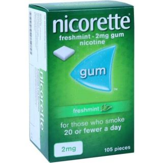 NICORETTE Kaugummi 2mg freshmint – Nikotinkaugummi zur Raucherentwöhnung – Minzgeschmack –2mg Nikotin – Rauchen aufhören