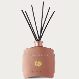 RITUALS Suede Vanilla Mini-Duftstäbchen, luxuriöse Keramik Duftstäbchen, 50 ml, für kleine Räume, 6 Wochen Laufzeit, Brown
