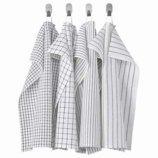 IKEA ASIA Rinnig Geschirrtuch, Gemustert, 45 x 60 cm, 4er-Set (dunkelgrau)