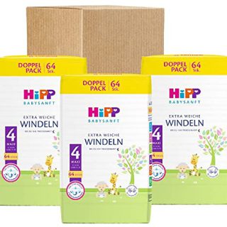HiPP Babysanft Windeln Maxi 4 Vorratsbox (3 x 64 Stück)