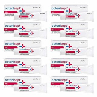 10x 20 ml Schülke Octenisept® Gel Wundgel Heilsalbe Verbrennungen Sonnenbrand Gel Schutz, Tube