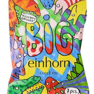 einhorn Kondome - 7 Stück Wochenration - XL Größe 57 mm - vegane, hormonfreie Verhütung ohne Chemie - natürlicher Gleitfilm - nachhaltig und sicher