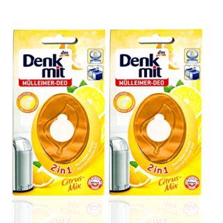 Mülleimer Deo (2er Pack) - Neutralisiert Gerüche - Spendet frischen Limonen Duft - Kindersicher - Für lang anhaltende Frische - Einfache Anwendung