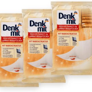 denk-mit Feuchte Bodentücher Parkett und Laminat 15 Stück (3er Set)