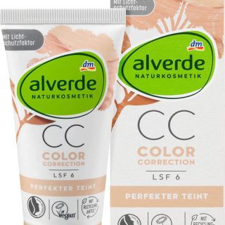 alverde NATURKOSMETIK Getönte Tagescreme Perfekter Teint Color Correction Porzellanblume, 50 ml