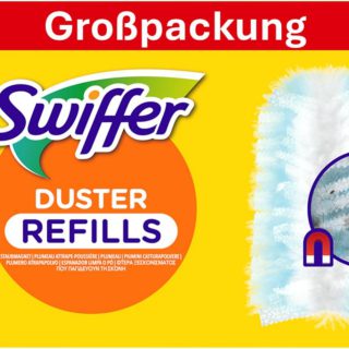 Swiffer Staubmagnet Nachfüllpackung, 25 Tücher (5×5), Fängt Und Schließt 3-mal Mehr Staub Und Haare Ein Als Herkömmliche Staubwedel