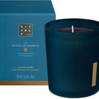 RITUALS The of Hammam Scented Candle Duftkerze Eukalyptus und Rosmarin, Maße: 9,3cm x 9,3cm x 11,8cm, 1107151, Blau