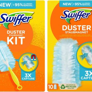 Swiffer Staubmagnet Starter-Set (1 Griff + 15 Nachfülltücher) Fängt Und Schließt 3-mal Mehr Staub Und Haare Ein Als Herkömmliche Staubwedel