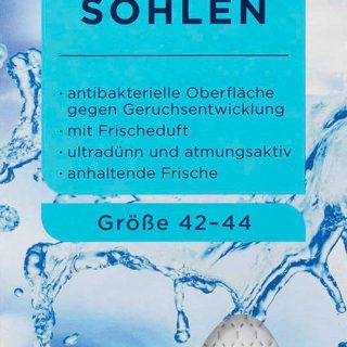 Balea Frischesohlen - weiß - Größe: 42-44, 8 Paar, 1 x 16 St