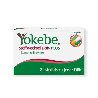 Yokebe Plus Stoffwechsel aktiv - Stoffwechselkapseln mit Vitamin-B-Komplex und hochwertige Ananas-Enzyme zur Unterstützung einer Diät - 28 Kapseln