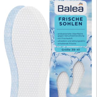 balea Frische Einlegesohlen, Größe 39-41, Weiß, 8 Paar