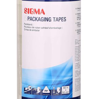 SIGMA Paketband | Klebeband | | transparent | 5x Rollen | 50 mm x 66 m | für Pakete, Umzugskartons, Verpackungsmaterial | Adhesive Tape