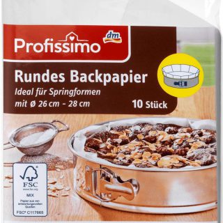 Profissimo Backpapier rund (Ø26cm–28cm), 10 Papiere