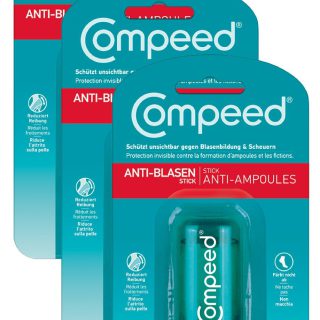 COMPEED Anti-Blasen Stick / Praktischer Stick zur Vorbeugung von Blasen an den Füßen / 3x8ml
