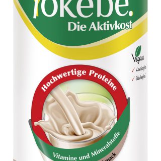 Yokebe - Die Aktivkost - Schoko – Mahlzeitersatz zur Gewichtsabnahme - glutenfrei, laktosefrei und vegan - Diät-Drink mit Proteinen - 500 g = 12 Portionen