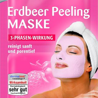 10 x Schaebens Erdbeer Peeling Gesichtsmaske - reinigt sanft und porentief (10 x 2 x 6mL für 20 Anwendungen)