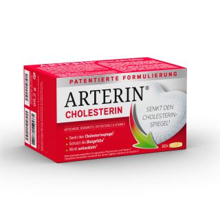Arterin CHOLESTERIN - Nahrungsergänzungsmittel mit Phytosterolen und Vitamin C - senkt den Cholesterinspiegel(1) und hat eine antioxidative Wirkung(2) - 1 x 90 Tabletten